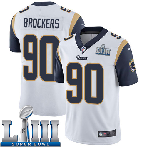 Men Los Angeles Rams #90 Brockers white Nike Vapor Untouchable Limited 2019 Super Bowl LIII NFL Jerseys